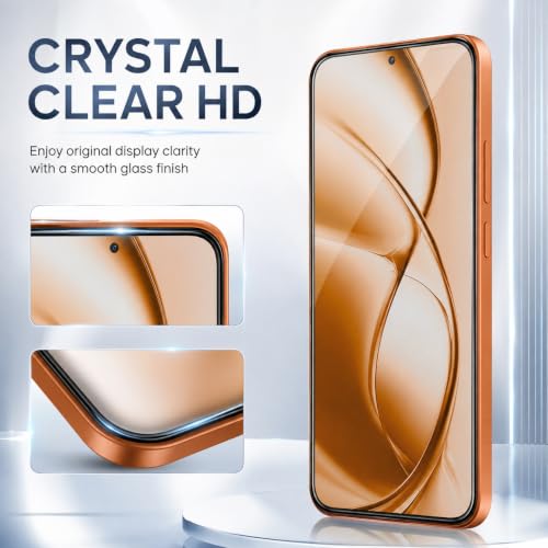 Image of FIRST MART Tempered Glass Screen Protector for Poco M8 Power - Full-Glue Screen Guard, 3D Edge to Edge, HD Clear, Bubble-Free, Case-Friendly, Black, Pack of 2