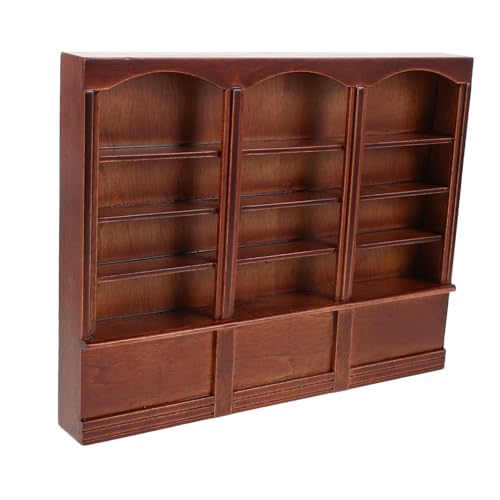YARNOW Librería para Casa De Muñecas Minimuebles para Casa De Muñecas Miniaturas Accesorios para Casa De Muñecas Estantería para Libros En Miniatura Armario De Almacenamiento para