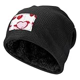 Chaleur durable : notre bonnet extensible imprimé Little Red Heart dispose d'un processus de tricot gaufré unique, double couche et étroitement tissé pour plus de durabilité, résistance à la déformation et au boulochage, et une forte protection contre le froid en hiver, offrant une chaleur stable et durable.