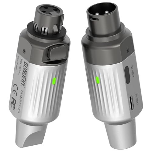 Sondery UHF Wireless XLR Sender und Empfänger Wiederaufladbar 7 Kanäle für dynamische Moving Coil Mikrofone