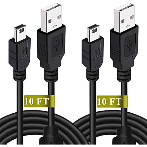 Drimoor 2 Pack 10ft PS3 Controller Charger Cable Cover