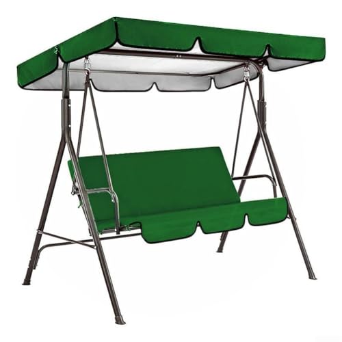 Housse de rechange pour balancelle de jardin 3 places en tissu Oxford enduit d'argent - Imperméable et résistant aux UV - Pour balancelle de jardin - Vert