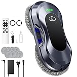 Robot Lave Vitres 2026 Version Améliorée, Puissance d'Aspiration 6000 Pa Double Buse, 3 Modes de Nettoyage, Planification de Trajet pour Entretien des Vitres & Surfaces Vitrées W22D