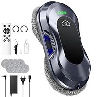 Shiptree Fensterputzroboter 2025, 6000Pa, Doppeldüsen-Sprühfunktion Fensterroboter, <65dB, Kanten Erkennung, Stromausfallschutz, Smart Routenplanung, 10 Reinigungstücher, für Fenster/Fliesen zu Hause