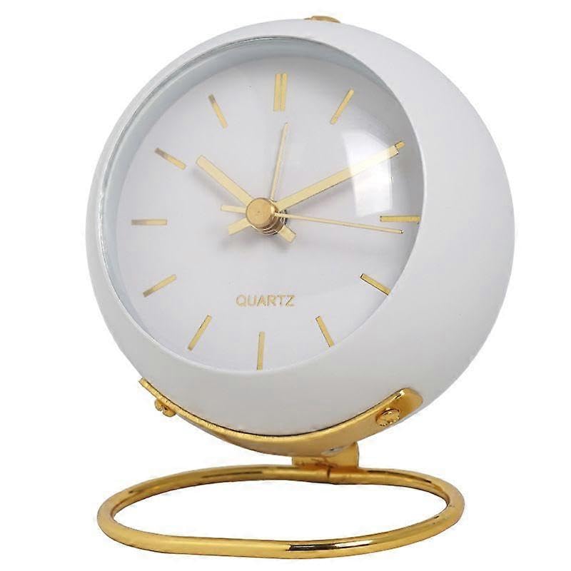 Reloj despertador analógico con luces, pequeño reloj despertador retro silencioso para estudiante