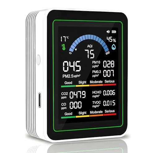 10 in 1 Smart Air Quality Monitor Indoor, Professional Air Qualit...