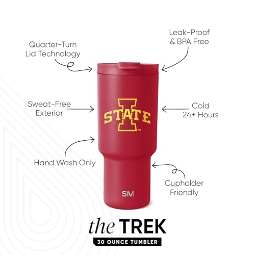Image of Simple Modern Iowa State Cyclones Tumbler with Straw | 30oz | Collegiate