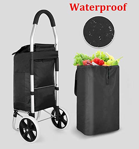 YRYBZ Einkaufstrolley Stabiler Einkaufswagen Treppensteiger Einkaufstrolleys mit 6 Rädern Kapazität 50KG Tragfähigkeit… – Bild 3