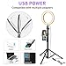 Selfie Ring Light with Tripod Stand and Phone Holder, Eicaus Tripod for iPhone with Ringlight for Live Streaming, Video Recording, Makeup, Lighting Kit Gifts for YouTube and TIK Tok