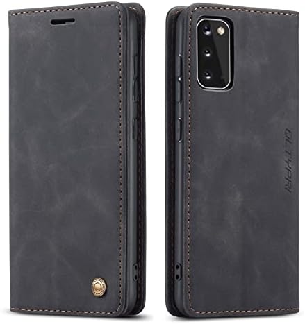 QLTYPRI Case for Samsung Galaxy S20 Ultra, Vintage PU Leather Wallet Case Card Slot Kickstand Magnetic Closure Shockproof Flip Folio Case Cover for Samsung Galaxy S20 Ultra - Blue