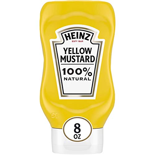 Image of Heinz 100% Natural Yellow Mustard (12 ct Pack, 8 oz Bottles)