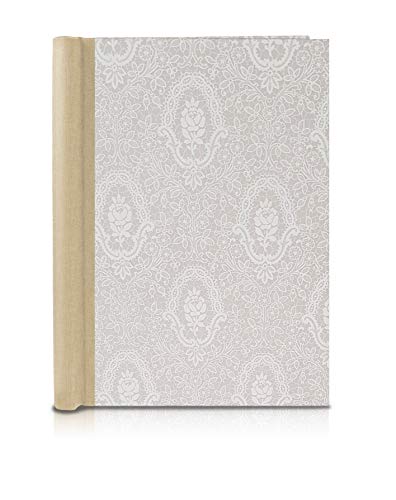 Klemmbinder Spitze Beige Naturleinen, A5 Cover