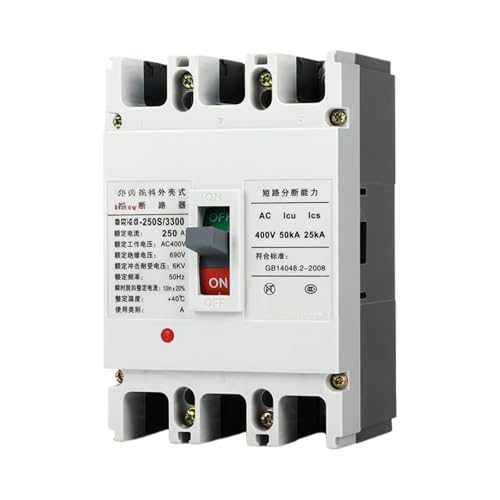 Disjoncteur boîtier moulé 4 pôles 63A triphasé pour armoire électrique