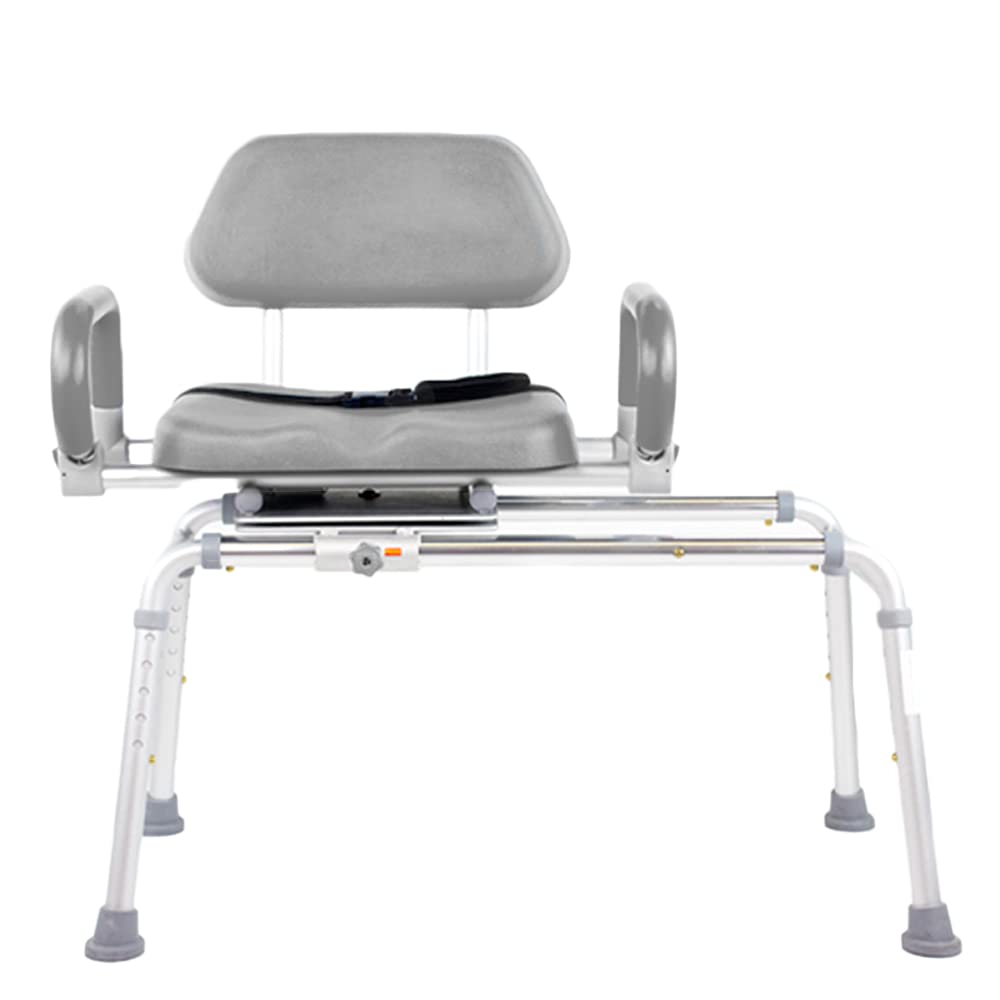 Buy Carousel Sliding Shower Chair Transfer Bench with Swivel Seat