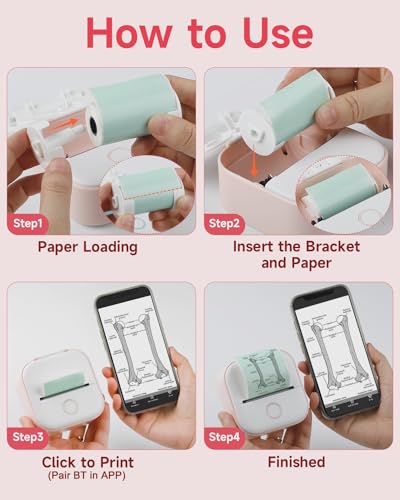 Memoking T02-PK-A1-3SET(1) Mini Sticker Printer thumb #3