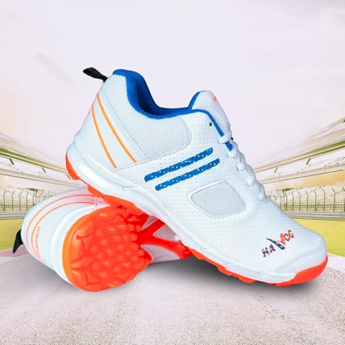 Image of Prokick Havoc Cricket Shoes for Men and Women|Lightweight & Durable Cricket Shoes|PVC Studs Spikes Sports Shoe for Unisex|Synthetic Leather Upper Sports Shoes|EVA Sockliner