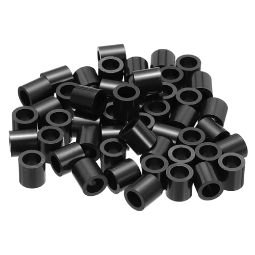 PATIKIL 120個M4 A B SスペーサーM6 x 9mm OD x 9mm lプラスチックラウンドスペーサーワッシャー黒スタンドオフナットノンスレッドボルト用 電気アウトレット