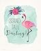 Gango Home Décor Tropical Inspirational Watercolor Flamingo Pineapple Be A Pineapple: Stand Tall, Wear A Crown Be Sweet Stand Tall Darling Set; Two 11x14in Unframed Paper Poster Prints