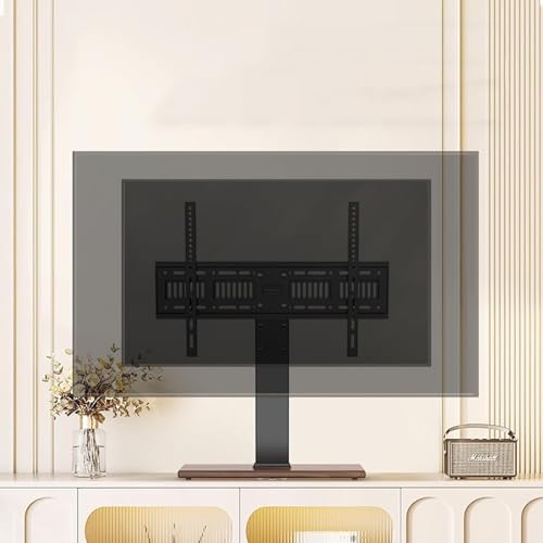 Support de table pour téléviseur instable hauteur réglable socle bois 70kg - 2