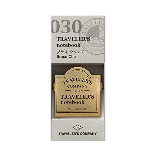 Brass Clip TRC Logo  Recambio 030 para Traveler's Notebook Regular y Passport Size