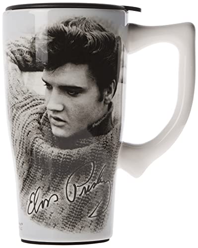 Image of Spoontiques ELVIS LEGEND TRAVEL MUG, 18 ounces