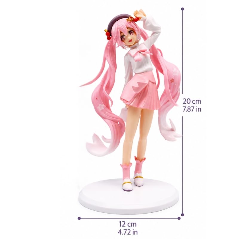 Image of Premium Action Figures Collectible for Office Desk, Study Table, Car Dashboard, Decoration for Anime Lovers, Fans, Kids, Collectors (Miku Outfit 20cm)