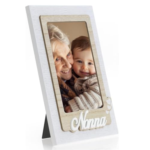 Instant Project Marco de fotos de madera para abuela de 10 x 15 cm, regalo para el día de los abuelos y cumpleaños
