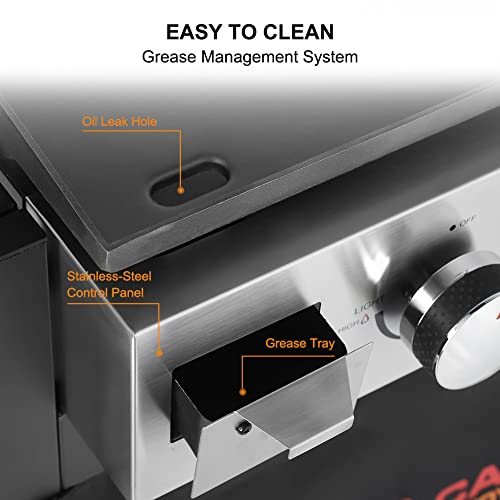 Flat Top Grill Griddle,Camplux Propane Gas Outdoor Grill Griddle Cooking Station For Camping,Bbq,Tailgating Or Picnicking #TOP4