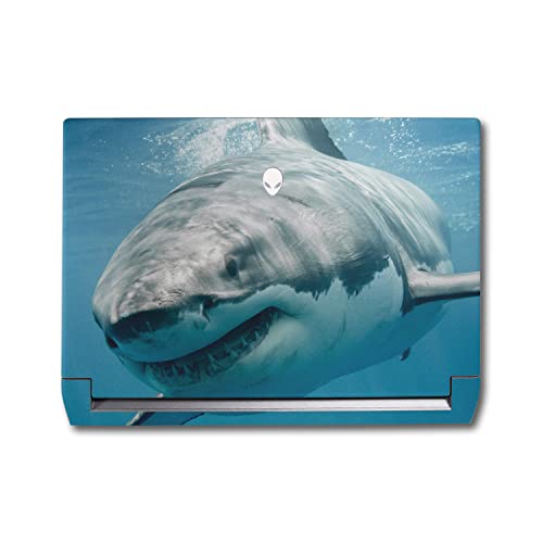 Image of MightySkins Skin Compatible with Alienware M17 R5 (2022) Full Wrap Kit - Great White Shark | Protective, Durable, and Unique Vinyl Decal wrap Cover | Easy to Apply & Change Styles | Made in The USA