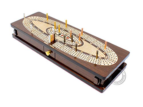 House of Cribbage tablero continuo de cribbage en madera miniatura 5