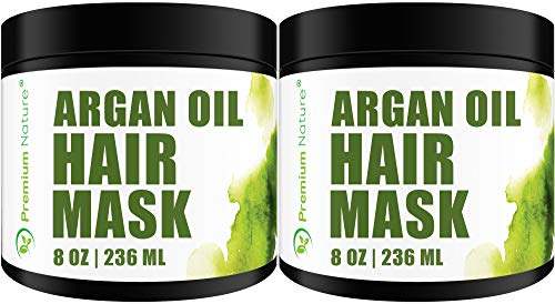 Argan Oil Hair Mask Deep Conditioner - Sulfate Free Conditioning Hair Treatment for Damaged & Dry Hair Repair & Growth All Natural Gentle for Curly & Color Treated Hair Hydrates 2 pack