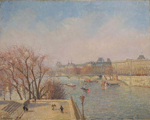 Peinture Le Louvre Camille Pissarro pour illuminer votre matinée au salon art mural