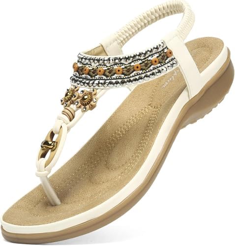 Littleplum Womens Sandals Arch Support Summer Beach Sandals Comfo...