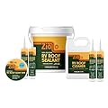 Ziollo RV 30 ft Roof Repair Kit - Roof Repair Kit to Seal and Waterproof, Bond to EPDM Rubber with Sealant (1 Paintable Tape, 4 pk Caulking, 1 Cleaner and 4G Silicone Pail)