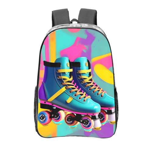Sac à dos rétro patins à roulettes coloré grand modèle léger