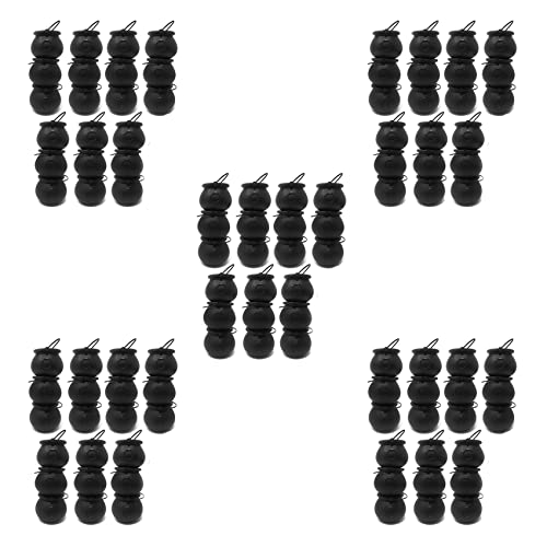 Janasiba Juego de 120 cuencos de plástico negro para caramelos de bruja para Halloween. Favores de fiesta de día