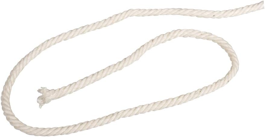 Rayher Yarn, 3.7 mm Diameter, Spool 141 m, Approx. 500 g, 80% Cotton, 20% Polyester, Cotton Yarn, Cotton Cord, Macrame Yarn, warp Yarn, Cord, Cord for Crafts, White, 4400502