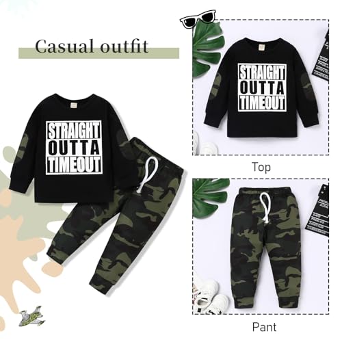 Image of TUEMOS Toddler Boy Clothes Sweatsuits Fall Winters Boy Outfits