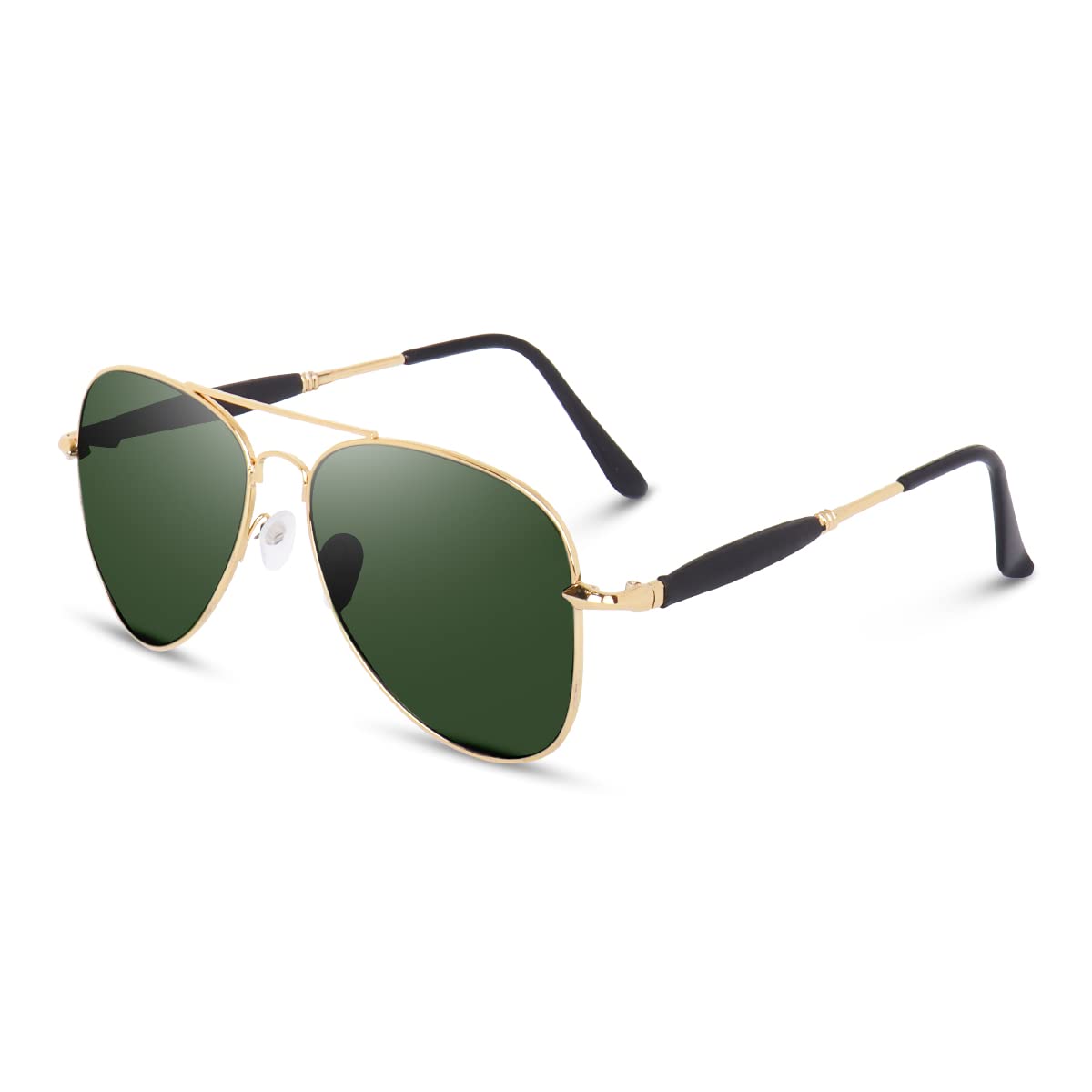 UV Protected Lightweight Aviator Sun Glasses for Men and Women with Premium Metal Body | Green Lens-image-11