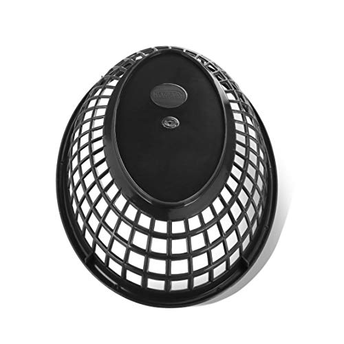 New Star Foodservice 44157 Fast Food Baskets, 9.25 x 6 inch Oval, Set of 36, Black