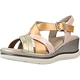  PITILLOS - Sandalias Piel Doradas - Cuero para: Mujer Color: Oro-COB-NU Talla: 41
