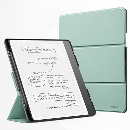 Custodia Supporto per Kindle Scribe Modello - pelle Premium con Triplice per Penna Auto per Amazon 2024 da 10.2 pollici Verde Agave