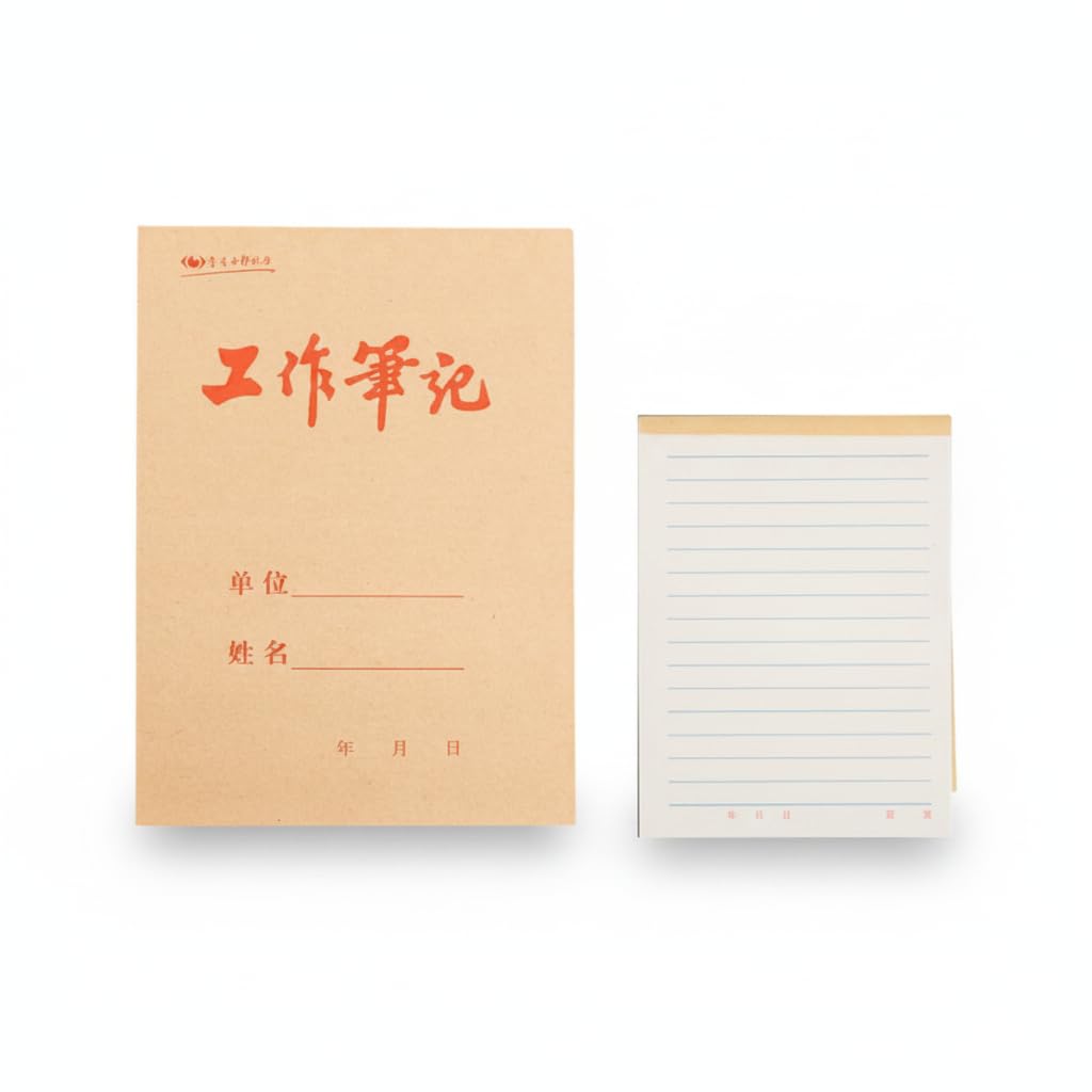 Set Quaderni Blocco Note Copertina Beige Formato Medio per Appunti Ufficio Scuola, Confezione da 50 quaderni, 30 pagine/quaderno, formato medio 12.4 * 17.1CM, rilegatura superiore