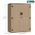 YITAHOME 59 Cuft Outdoor Tall Storage Shed, Waterproof Vertical Resin Shed for Garden, Garage, Patio, Lockable Tool Storage, No Shelves Included, Brown