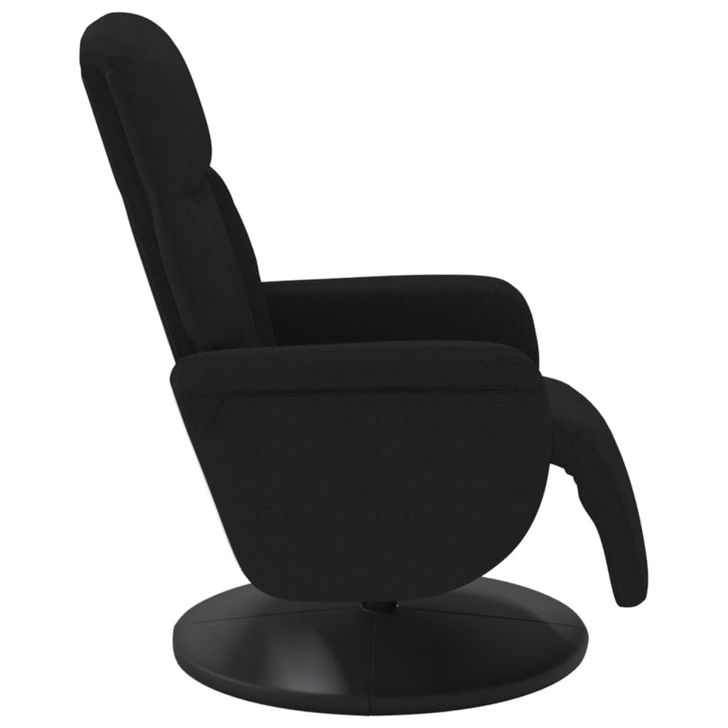 Relaxsessel mit Fußteil Schwarz Samt, verstellbar mit Liegefunktion, drehbar 360 Grad, ergonomisch gepolstert, mit Metall- und Holzrahmen, ideal für Wohnzimmer, Büro, Leseecke und Lounge
