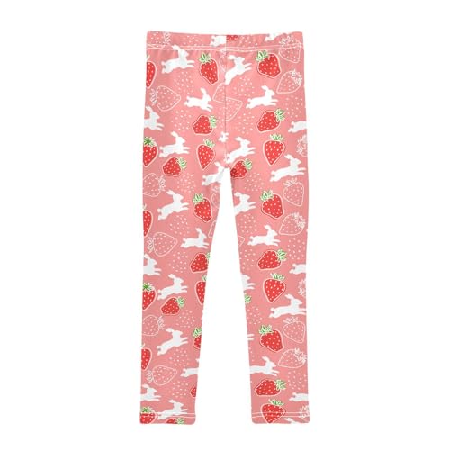Berry and Bunny Girls Leggings,Workout Leggings for Girls Toddler Athletic Legging Size for 3-10T2