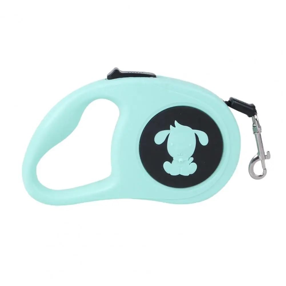 3/5M Retractable One Key Switch Anti-Slip Handle Pet Leash Automatic Extending Dog Leash Rope Pet Supplies (Color : Green, Size : 3M)