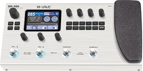 M-VAVE Guitar Bass AMP Modeler & Effects Processor, 300+ Effects, 160 Presets, Looper, Drum Machine With 10 Hours Lithium Battery