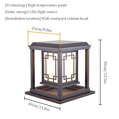 Lampadaire solaire extérieur style ferme moderne pour illuminer votre terrasse et jardin