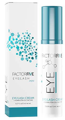 FactorFive Eye and Lash Cream with Human Derived Apidose Stem Cell Growth Factors for Anti Aging, Crows Feet Reduction, and Under-Eye Bags 0.17fl oz/5ml